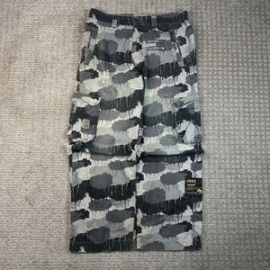 Vintage JNCO Jeans L.A. Unit Camo Cargo Pants Grey Black Drip Skull 32x28 Y2K